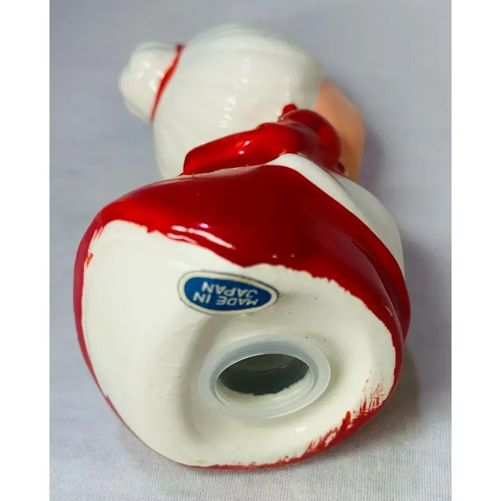 Mrs. Claus Salt Shaker MCM Vintage Christmas Kissing Japan Replacement Red White